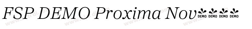 FSP DEMO Proxima Nov字体转换